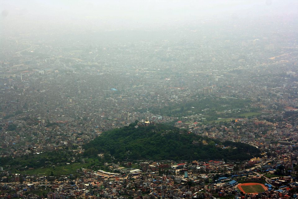 उचाइबाट स्वयम्भू महाचैत्य
